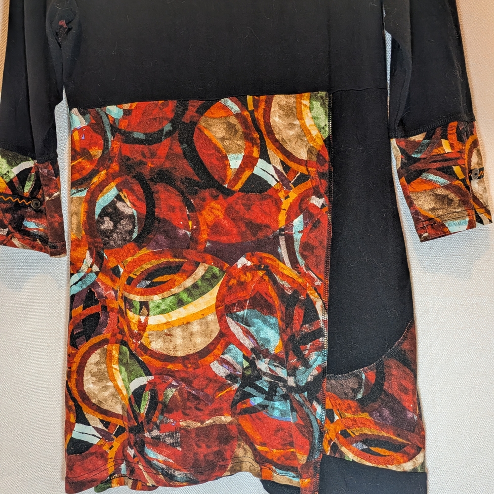 Linea Domani Multi Color Abstract Tunic - Picture 10 of 12